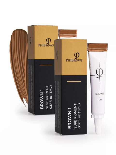PhiBrows Brown 1 SUPE Pigment 5ml - 2pcs - Premium PhiSeller