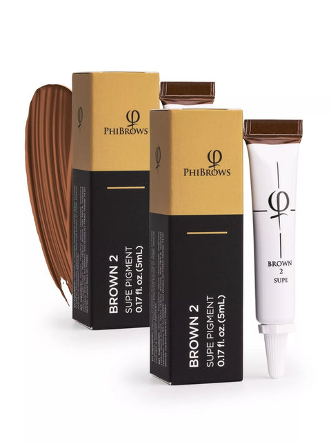 PhiBrows Brown 2 SUPE Pigment 5ml - 2pcs - Premium PhiSeller