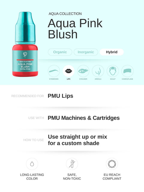 Aqua Pink Blush PMU pigment 10ml - Premium PhiSeller