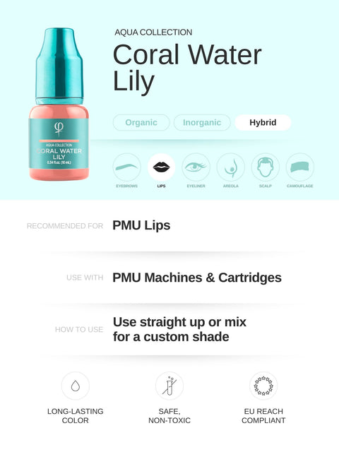 Coral Water Lily PMU pigment 10ml - Premium PhiSeller