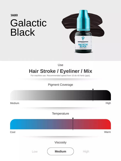 Galactic Black PMU Mix Shader Pigment 10ml - Premium PhiSeller