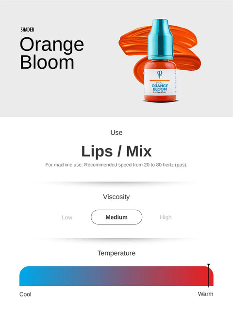 Orange Bloom PMU Mix Shader Pigment 10ml - Premium PhiSeller