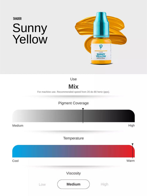 Sunny Yellow PMU Mix Shader Pigment 10ml - Premium PhiSeller