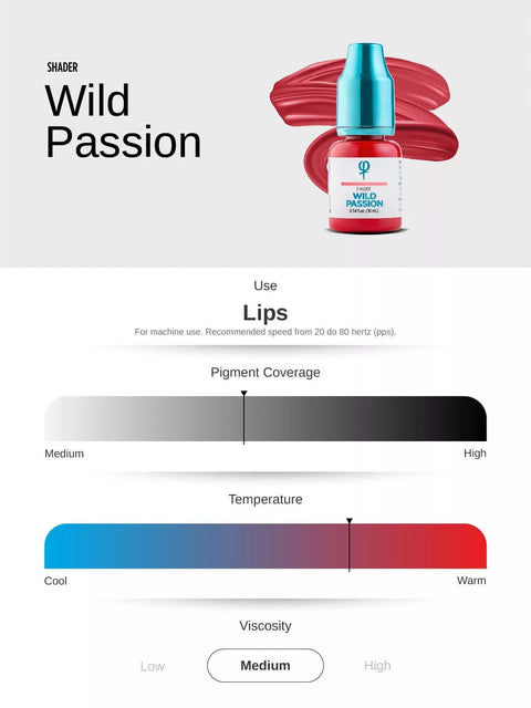 Wild Passion PMU Lip Shader Pigment 10ml - Premium PhiSeller