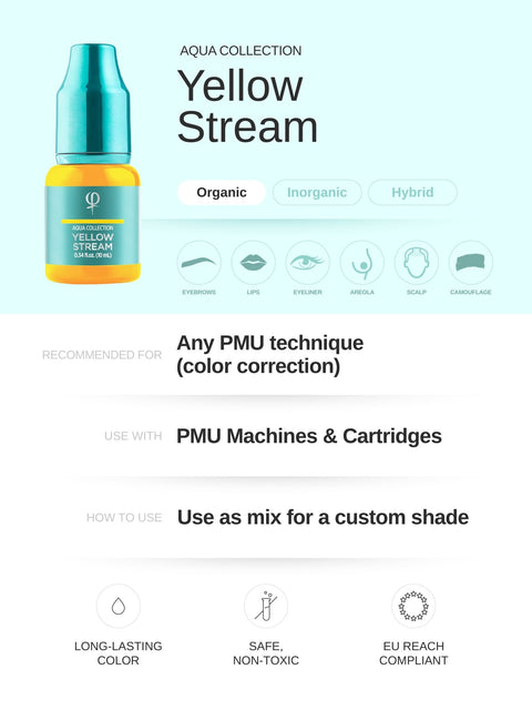 Yellow Stream PMU pigment 10ml - Premium PhiSeller